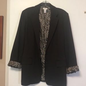 Chico’s ponte knit blazer in dark brown